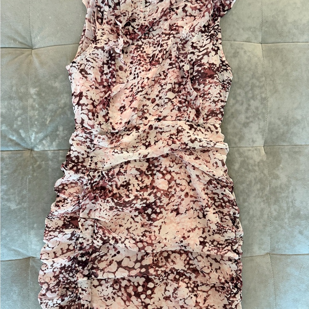 Express Elegant Pink and Brown Women's Dress
